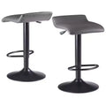 2pc Tarah Set Air Lift Adjustable Stool with Footrest & Faux Leather Seat - Winsome