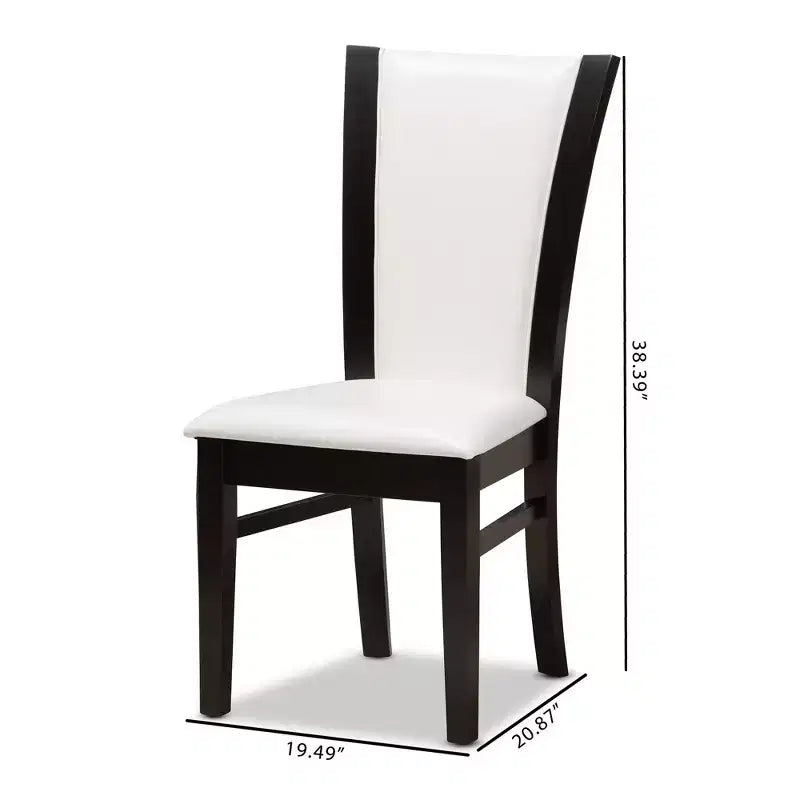 Juego de 2 sillas de comedor tapizadas sin brazos en gris oscuro