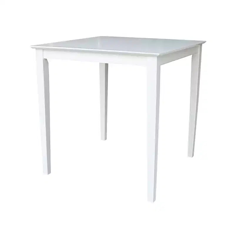 Solid Wood 36" Square Counter Height Dining Table White - International Concepts