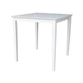Solid Wood 36" Square Counter Height Dining Table White - International Concepts