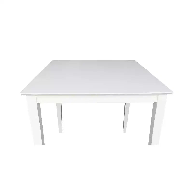 Mesa de comedor alta cuadrada blanca para 4 personas