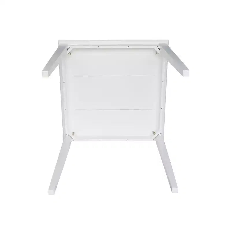 Mesa de comedor alta cuadrada blanca para 4 personas