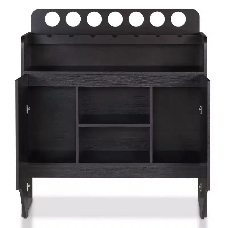 Belfi Wine Cabinet Espresso - HOGARES: Por dentro y por fuera: Aparador de cocina, Almacenamiento de licores, Estante para 7 botellas