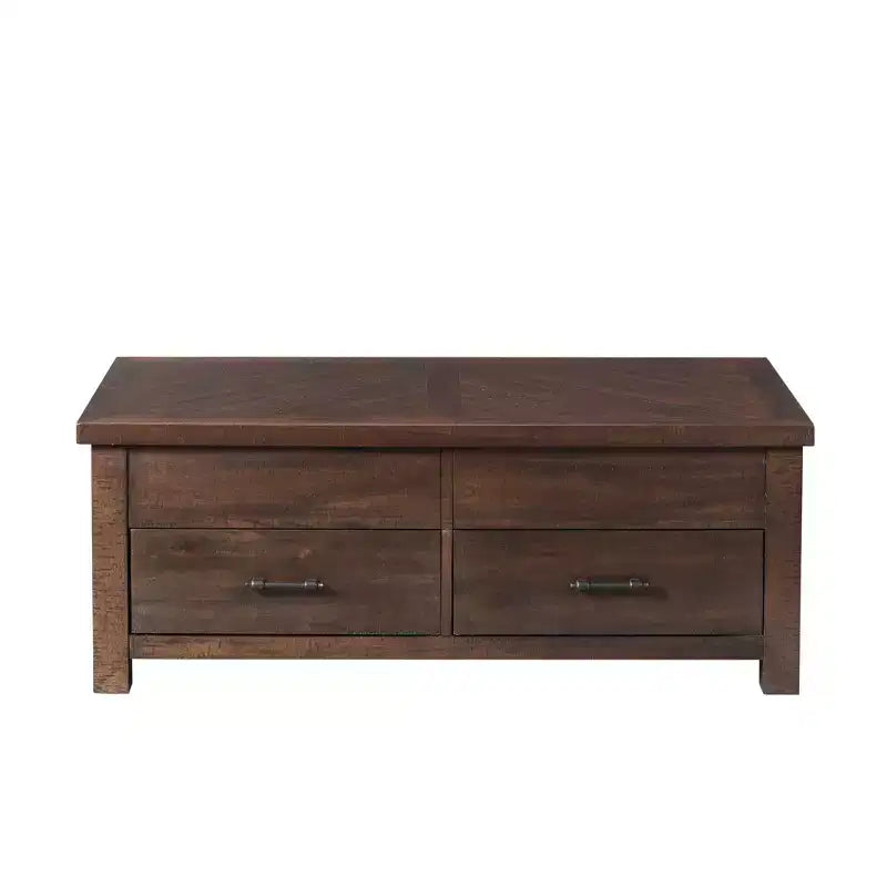 Dex Lift Top Coffee Table Walnut Brown - Picket House Furnishings: Storage, Rustic Finish, Trunk Style