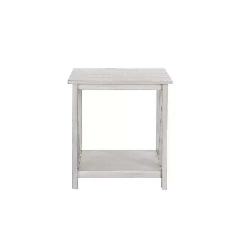 Mesa auxiliar cuadrada Off-White – Uso único