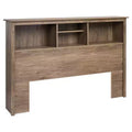 Queen Salt Spring Headboard Drifted Gray - Prepac: Coastal Style Storage Design