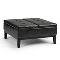 Lancaster Square Coffee Table Storage Ottoman - WyndenHall