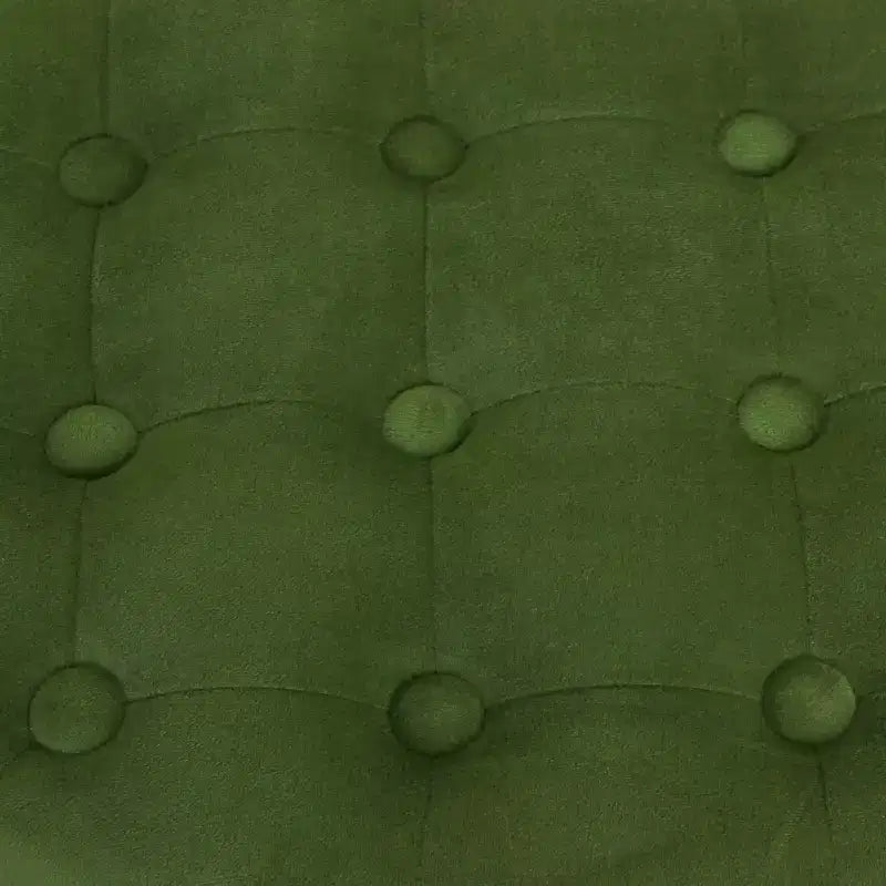 Puf redondo de almacenamiento de terciopelo, 1 asiento, gris / azul marino / verde