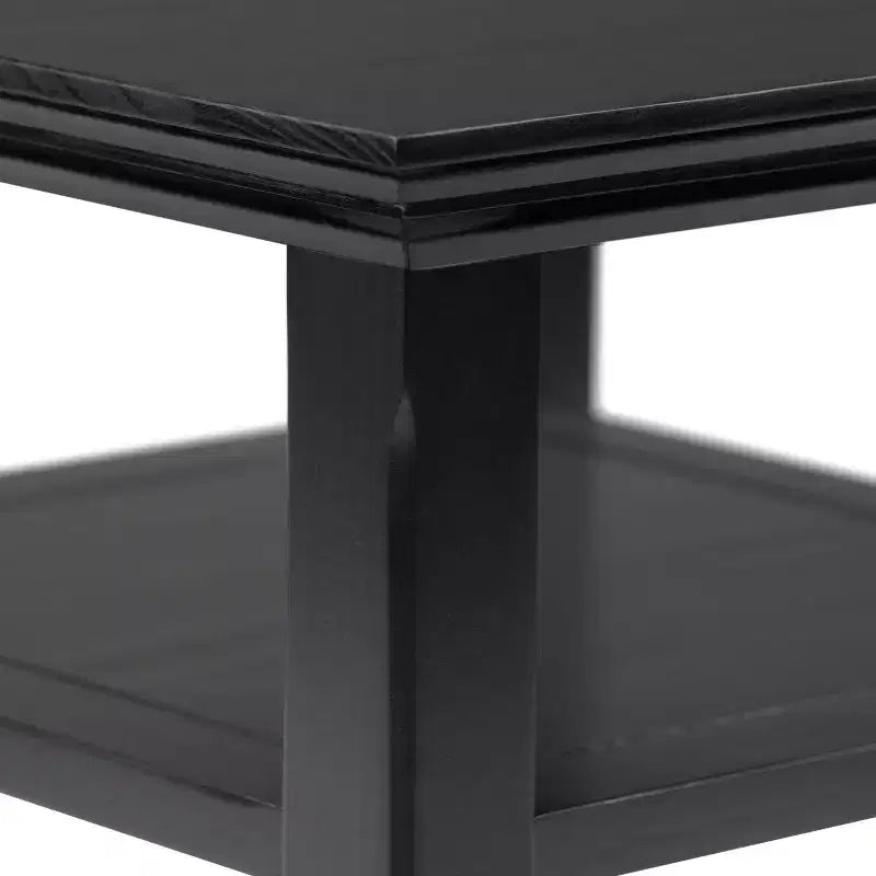 Mesa auxiliar rectangular de 19" con estante – Gris rústico / Negro / Gris desgastado / Marrón rústico / Brunette / Dorado claro / Nogal – 1 pieza