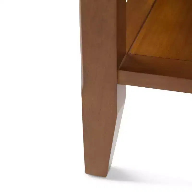 Mesa auxiliar rectangular de 19" con estante – Gris rústico / Negro / Gris desgastado / Marrón rústico / Brunette / Dorado claro / Nogal – 1 pieza