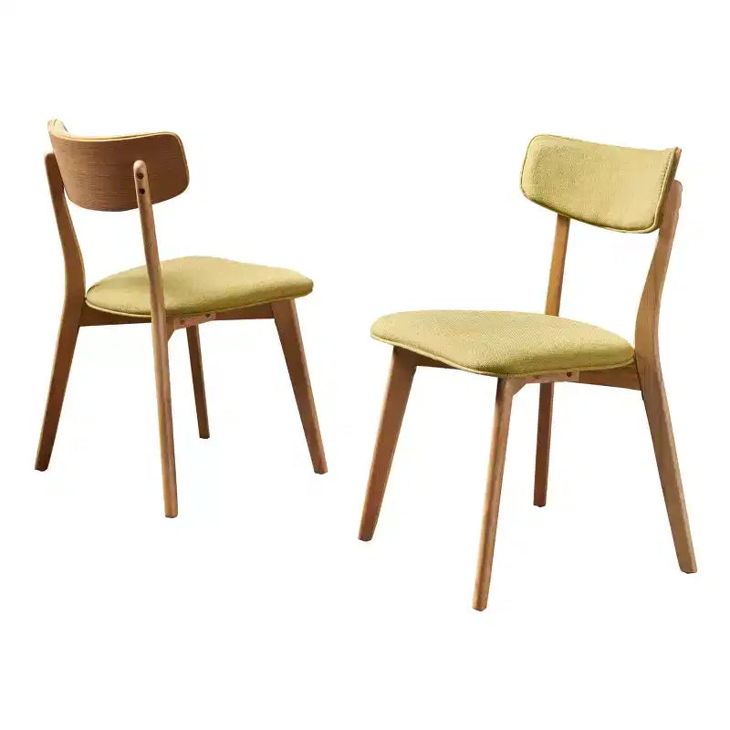Sillas de comedor tapizadas de mediados de siglo (Juego de 2) - Gris oscuro / Té verde / Beige / Menta