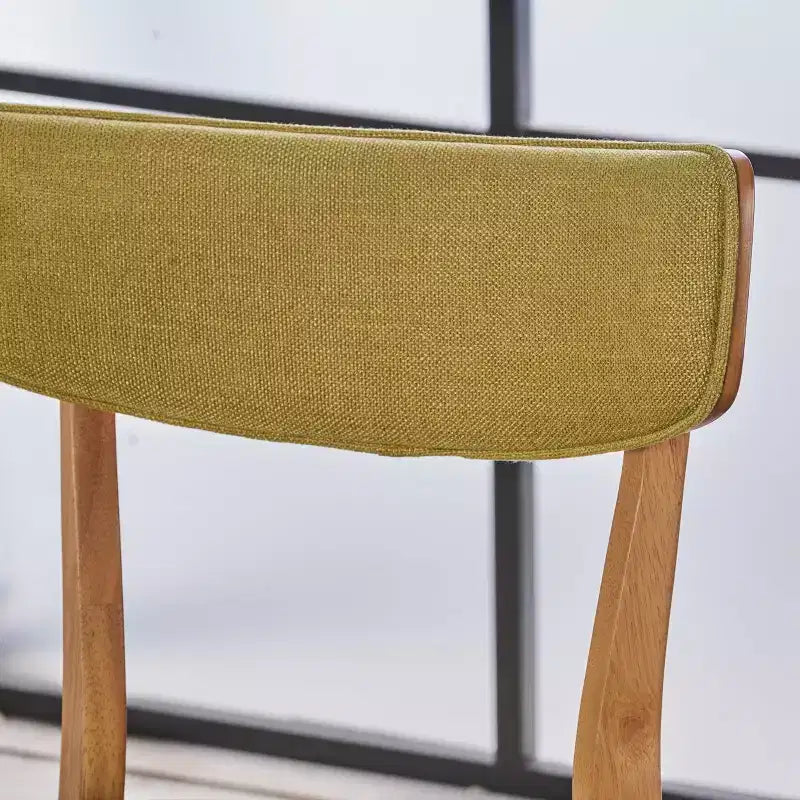 Sillas de comedor tapizadas de mediados de siglo (Juego de 2) - Gris oscuro / Té verde / Beige / Menta