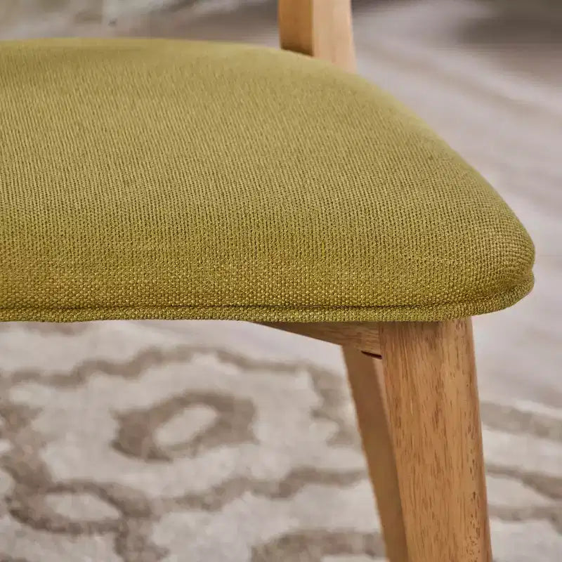Sillas de comedor tapizadas de mediados de siglo (Juego de 2) - Gris oscuro / Té verde / Beige / Menta