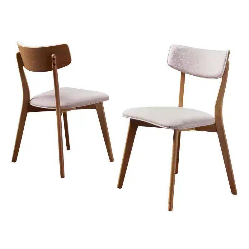 Sillas de comedor tapizadas de mediados de siglo (Juego de 2) - Gris oscuro / Té verde / Beige / Menta