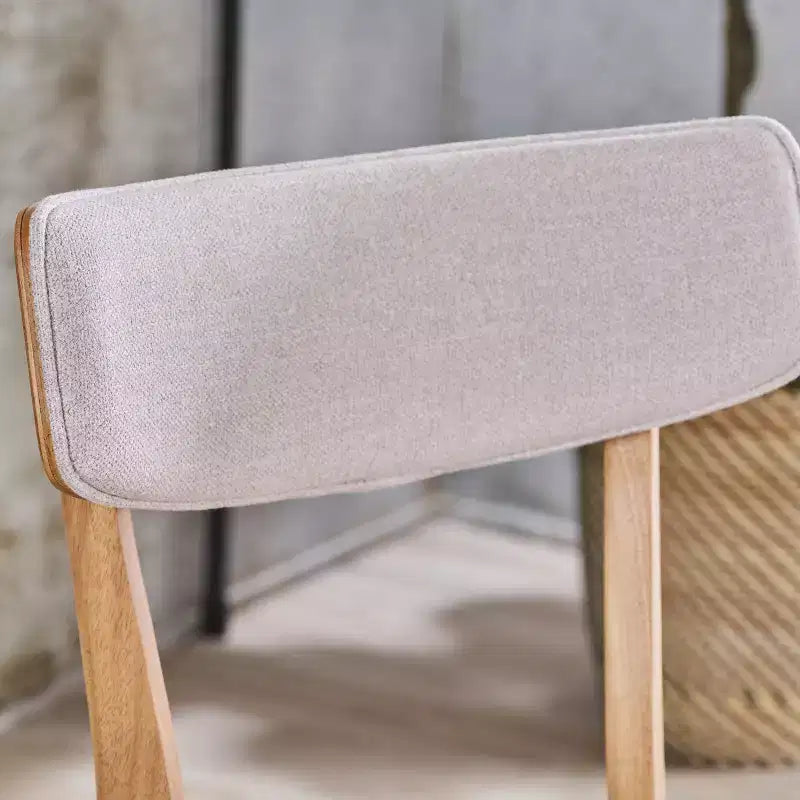 Sillas de comedor tapizadas de mediados de siglo (Juego de 2) - Gris oscuro / Té verde / Beige / Menta
