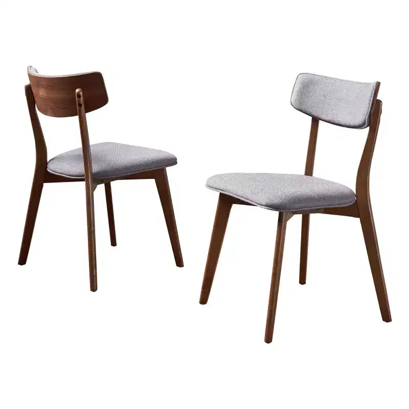 Sillas de comedor tapizadas de mediados de siglo (Juego de 2) - Gris oscuro / Té verde / Beige / Menta