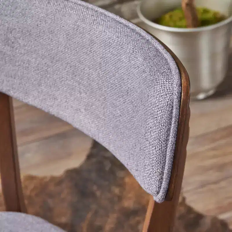 Sillas de comedor tapizadas de mediados de siglo (Juego de 2) - Gris oscuro / Té verde / Beige / Menta