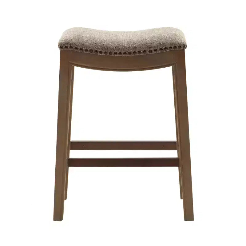 Taburete de mostrador sin respaldo de lino, 1 asiento