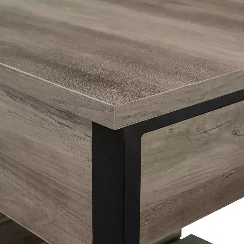 Banco de almacenamiento de 48" con zapatero – Madera de granero / Lavado gris / Nogal oscuro, Capacidad para 2 personas