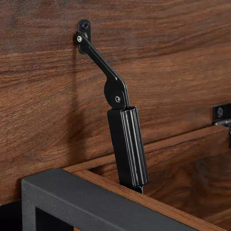 Banco de almacenamiento de 48" con zapatero – Madera de granero / Lavado gris / Nogal oscuro, Capacidad para 2 personas