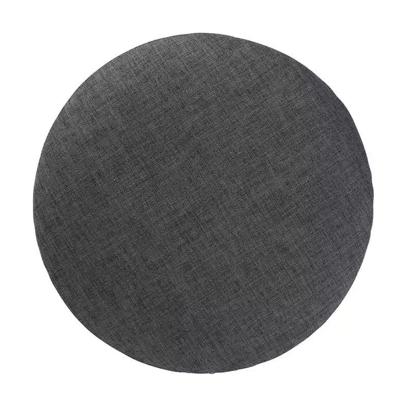 Otomana redonda tapizada gris / gris claro – Asientos para 1