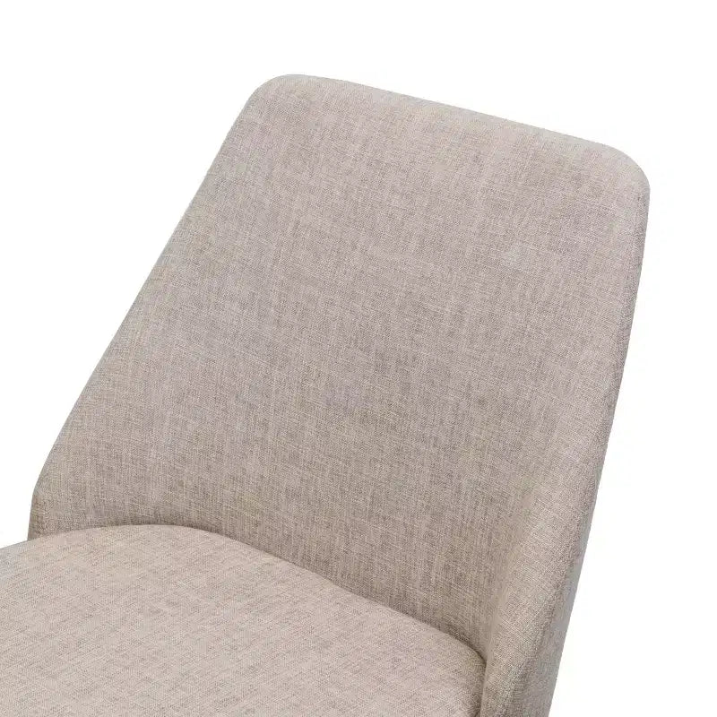 Sillas de comedor tapizadas de estilo mid-century, color trigo/gris claro, juego de 2