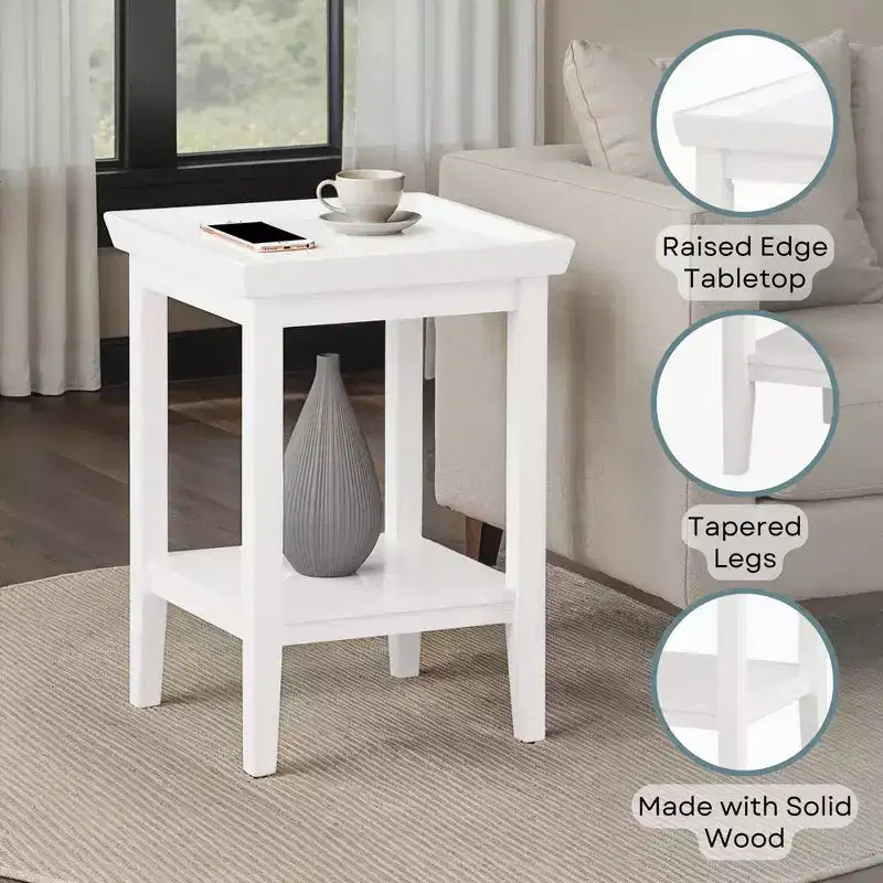 Mesa auxiliar – Negro / Espresso / Blanco