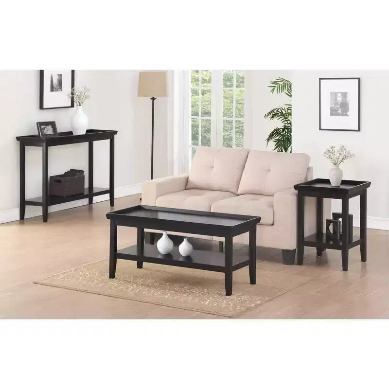 Mesa auxiliar – Negro / Espresso / Blanco