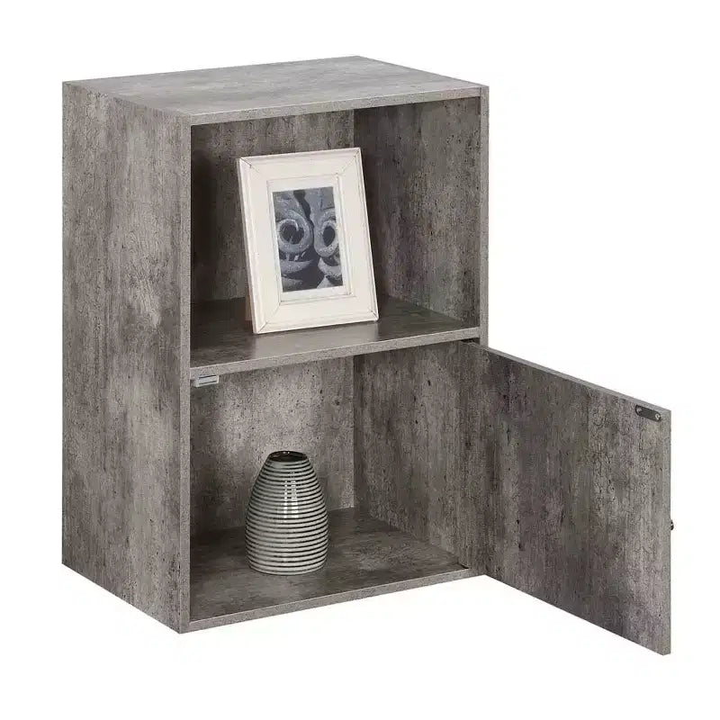 Armario de almacenamiento de 1 puerta – Cerezo / Blanco / Abedul sintético / Mármol blanco / Rosa, 2 estantes, individual