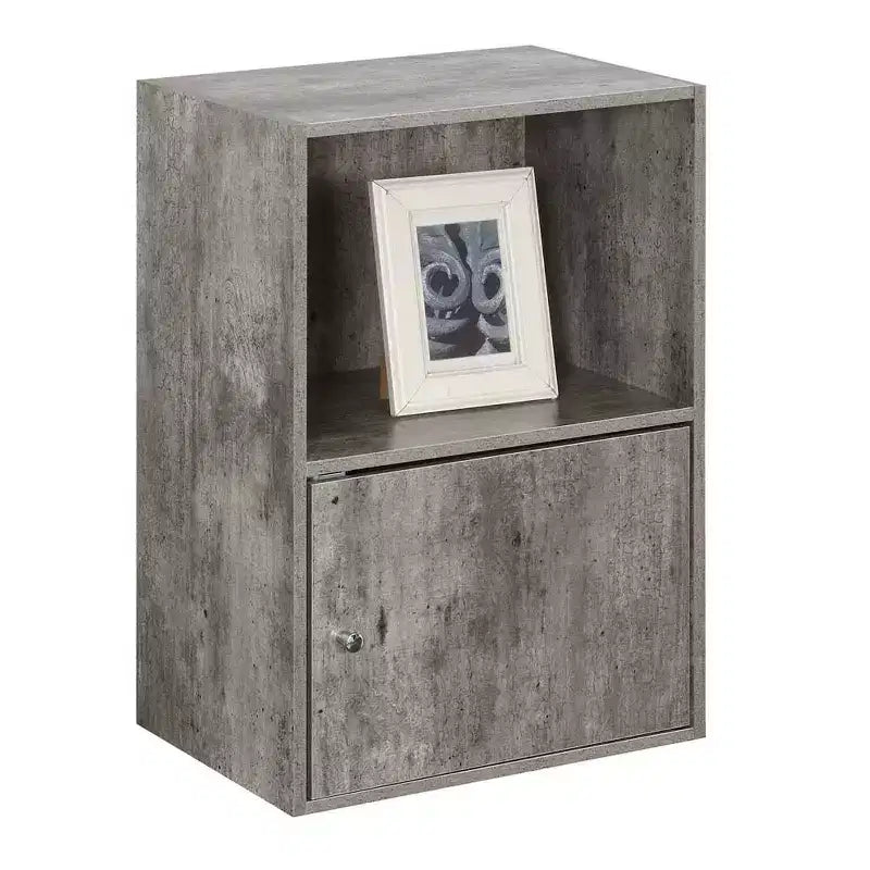 Armario de almacenamiento de 1 puerta – Cerezo / Blanco / Abedul sintético / Mármol blanco / Rosa, 2 estantes, individual