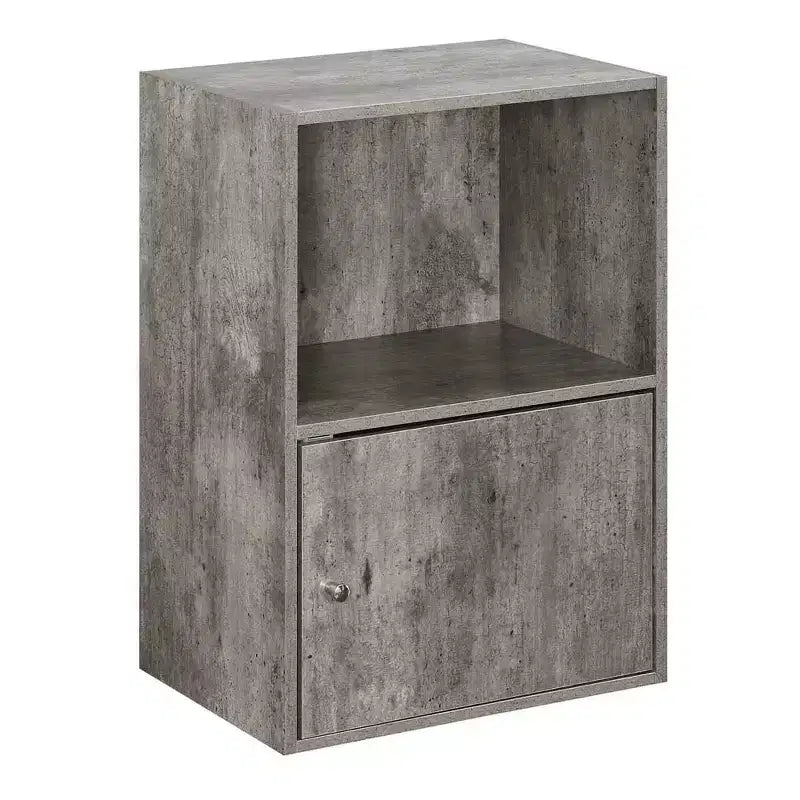 Armario de almacenamiento de 1 puerta – Cerezo / Blanco / Abedul sintético / Mármol blanco / Rosa, 2 estantes, individual