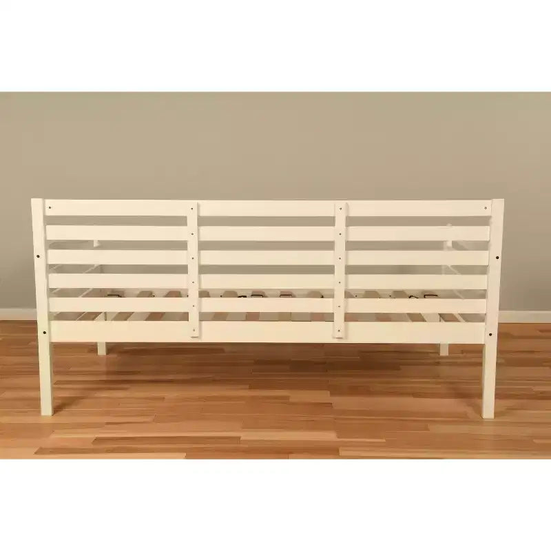 Base de cama individual White / Rustic Walnut / Barbados, se convierte en matrimonial, cabe 1