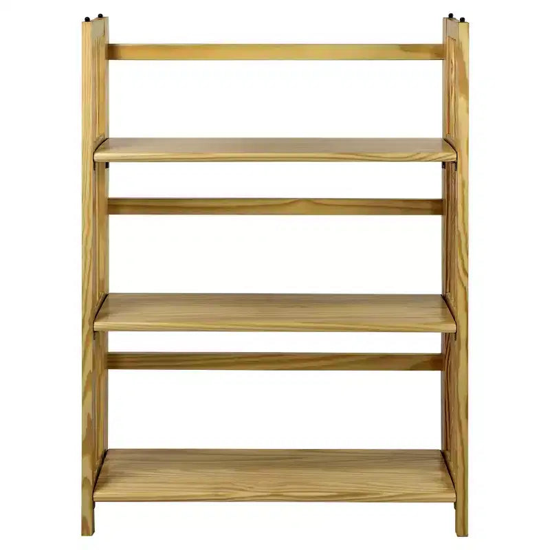 38 Folding 3 Tier Bookshelf Stackable - Flora Home