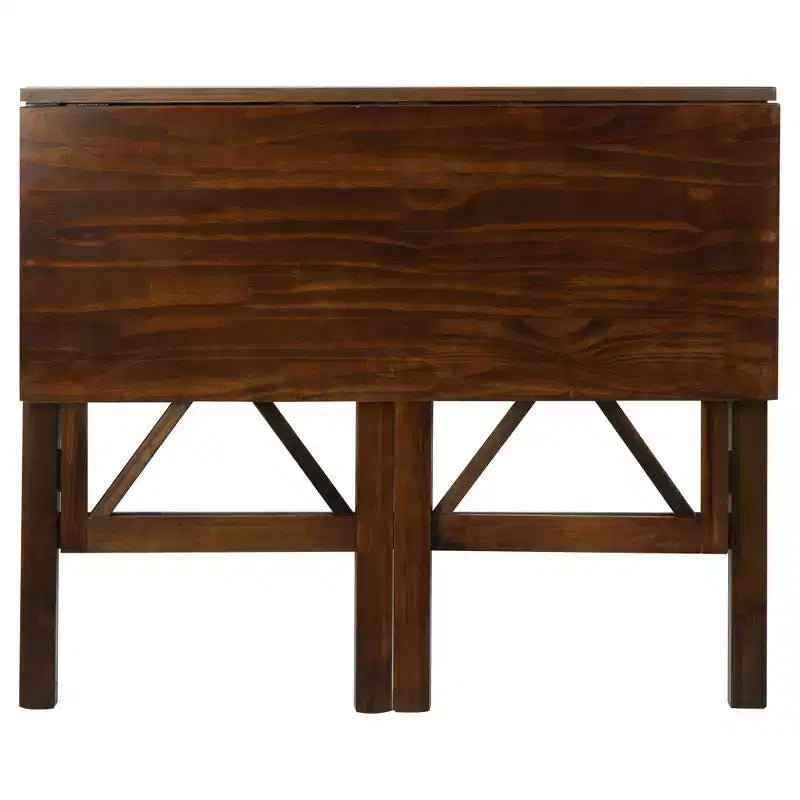 Escritorio plegable espresso/marrón con estante extraíble, 1 persona