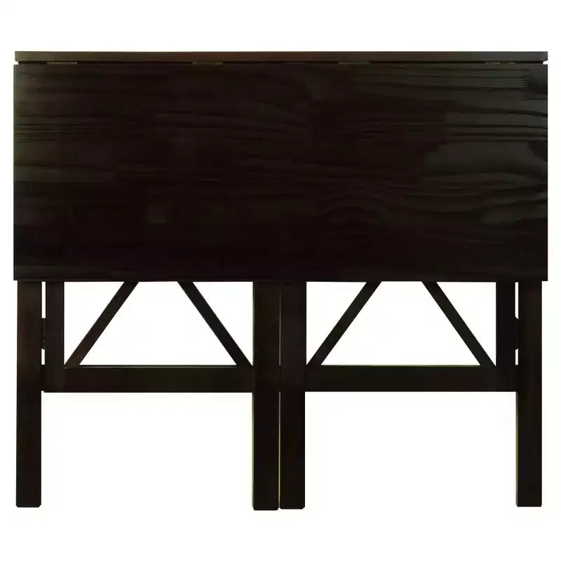 Escritorio plegable espresso/marrón con estante extraíble, 1 persona