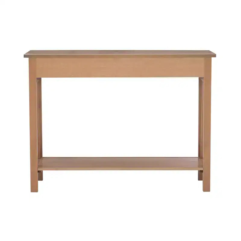 Mesa consola de 2 cajones Gray Wash, pino, montaje para 1 persona